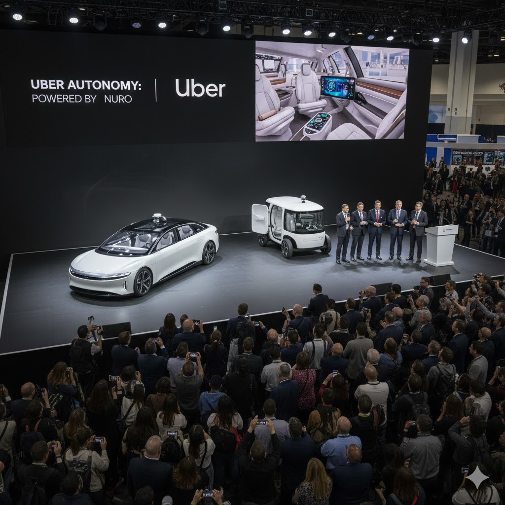 Uber acelera su apuesta por los robotaxis junto a Lucid y Nuro, mientras inversionistas evalúan riesgos y oportunidades