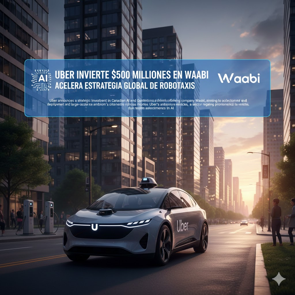 Uber invierte 500 millones de dólares en Waabi para acelerar su estrategia global de robotaxis